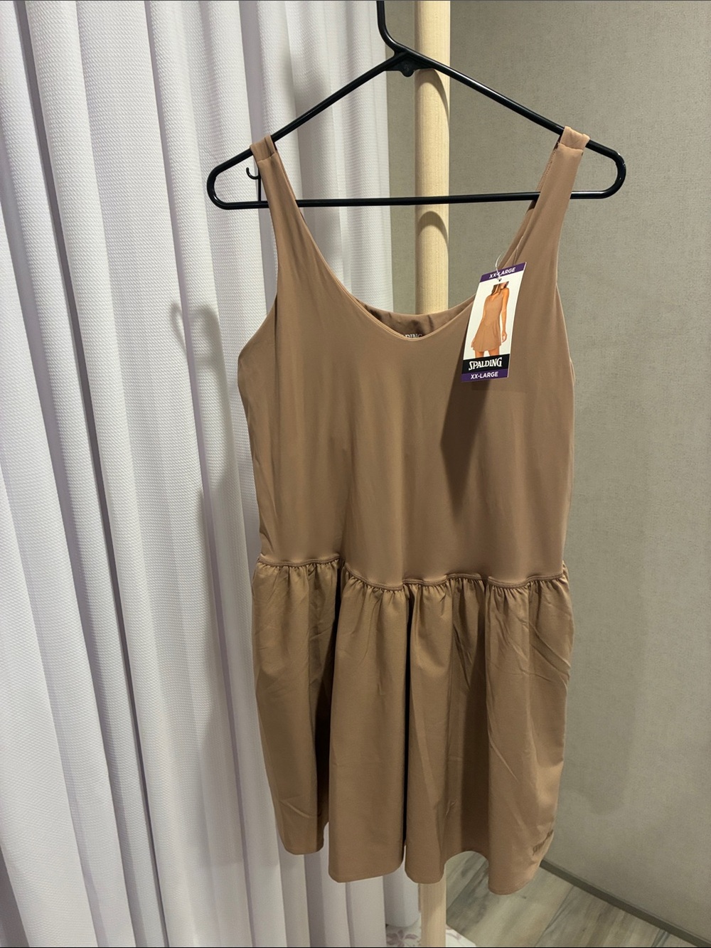 Spalding Sleeveless Mini Dress in Warm Brown